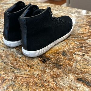Cole Haan Women's Grand.OS Black Suede High Top Sneakers